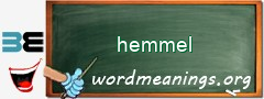 WordMeaning blackboard for hemmel